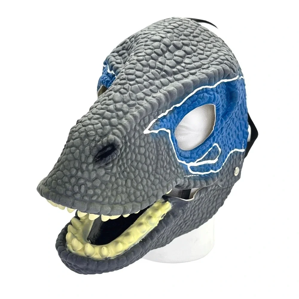 Velociraptor Jurassic World‎ Blue Dinosaur Dino Rubber Halloween Mask Raptor